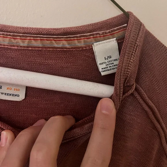 Men's Rust Long Sleeve Shirt - Picture 3 of 5